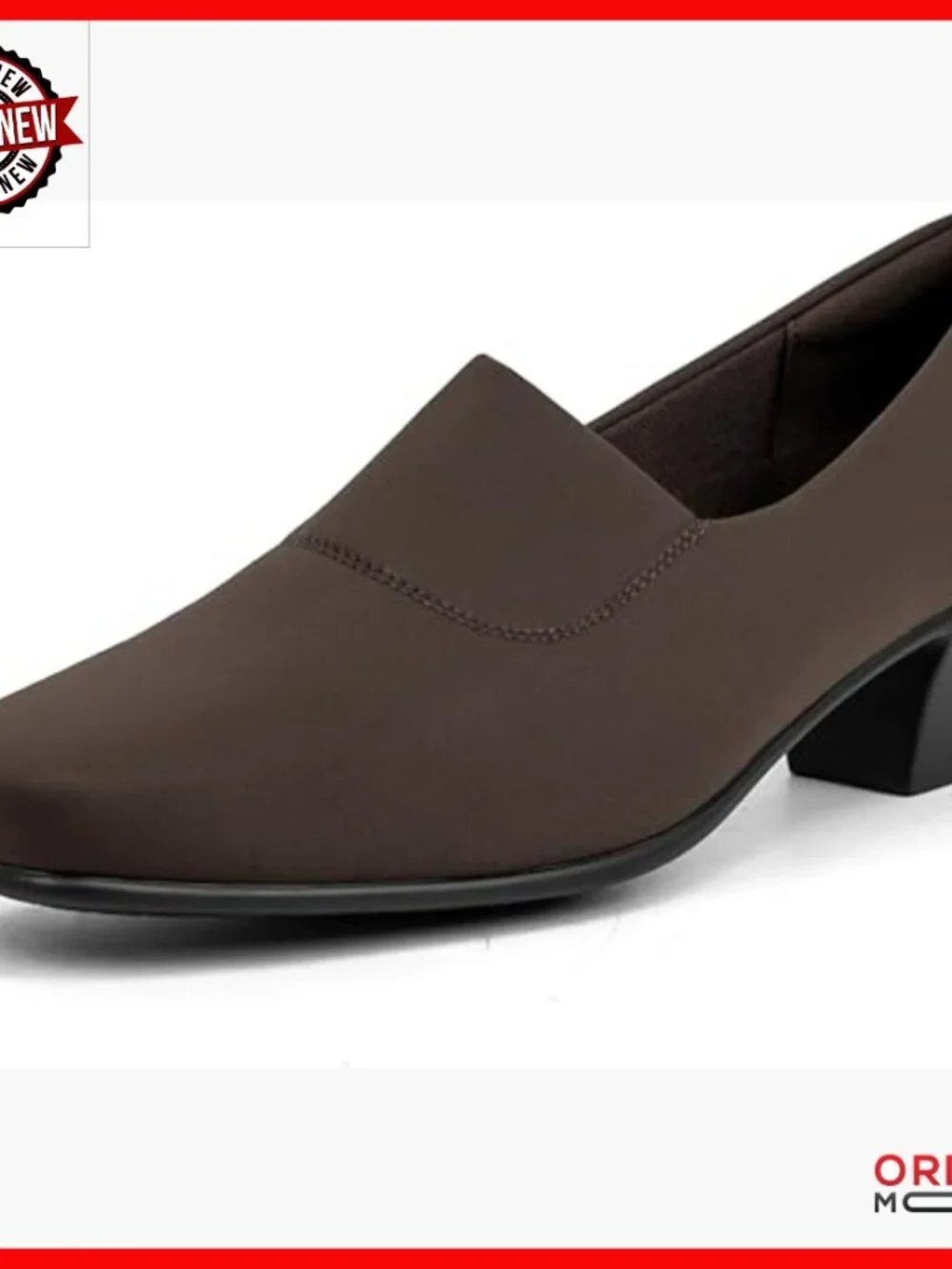 Orthopedic Pumps Low Block Heel Square Toe Stretch Comfortable Dress Loafers